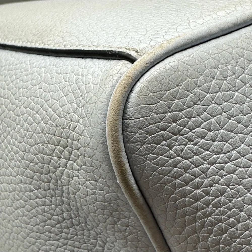 Tory Burch Light Blue Pebbled Leather Minimalist Crossbody Adjustable Bag Purse - Picture 12 of 15